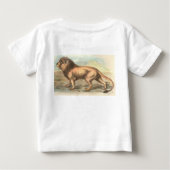 ライオン、Felis leo ベビーTシャツ (裏面)