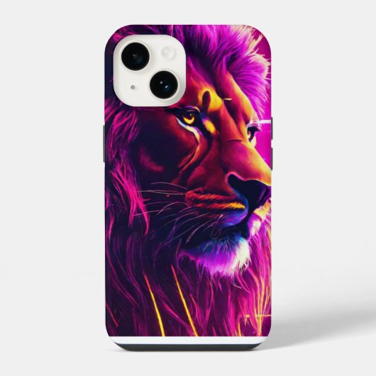 ライオン iPhone バックカバー iPhoneケース (裏面)