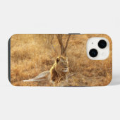 ライオン iPhone 14 カバー (裏面横)