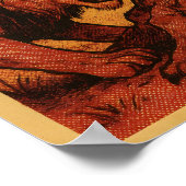 ライオン vs ハイエナ - 領土戦争コミックパネル ポスター (角)