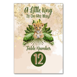 ライオンCub小さな王が彼の方法で赤ちゃんシャワー テーブルナンバー