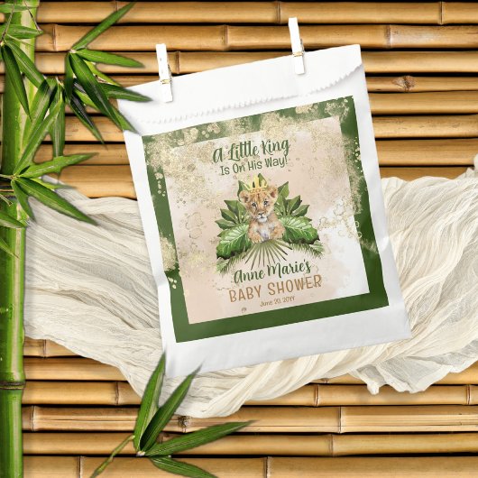 ライオンCub小さな王が彼の方法で赤ちゃんシャワー フェイバーバッグ