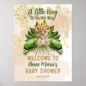 ライオンCub小さな王が彼の方法で赤ちゃんシャワー ポスター (正面)