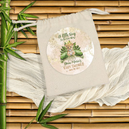 ライオンCub小さな王が彼の方法で赤ちゃんシャワー ラウンドシール