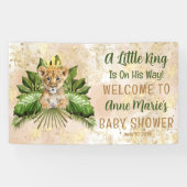 ライオンCub小さな王が彼の方法で赤ちゃんシャワー 横断幕 (横)