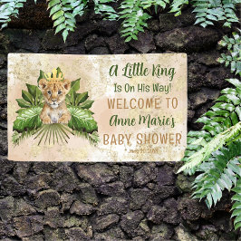 ライオンCub小さな王が彼の方法で赤ちゃんシャワー 横断幕