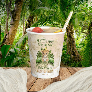 ライオンCub小さな王が彼の方法で赤ちゃんシャワー 紙コップ