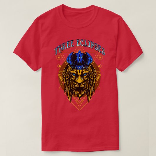 ライオンCyberpunk Dystopian Futuristic Postmodern Sci Tシャツ (デザイン正面)