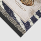 ライオンLeopard Zebra Africaヴィンテージマップのデコパージュ 薄葉紙 (詳細)