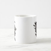 ライオンTシャツのボタン コーヒーマグカップ (中央)