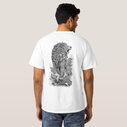 ライオンTシャツ Tシャツ (裏面フル)