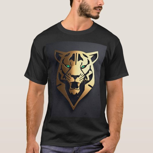 ライオンTシャ男性へツ Tシャツ (正面)