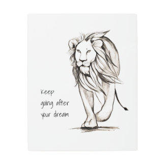 ライオ保ン – 夢の後を行くメタルウォールアート メタルプリント