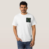 ライオ図解入りの、写真付きのンデザインオ離れンサイド胸 Tシャツ (正面フル)