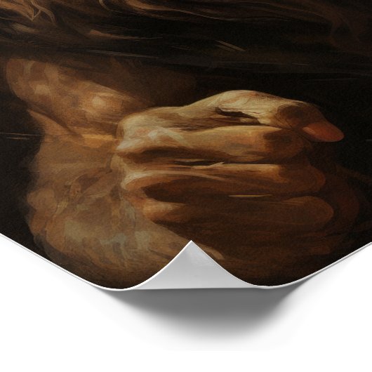 ライオ威厳のあるンが力強い恐怖を叫び上げる ポスター (角)