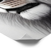 ライオ威厳のあるンの鉛筆スケッチ ポスター (角)