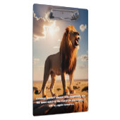 ライオ威厳のあるンインスパイア勇気の贈り物やる気を起こさせる クリップボード (右)