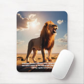 ライオ威厳のあるンインスパイア勇気やる気を起こさせる マウスパッド (マウス)