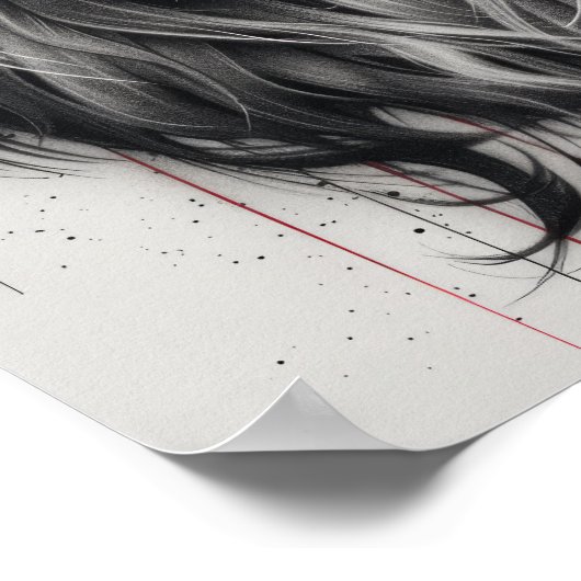 ライオ威厳のあるンポートレートポスター ポスター (角)