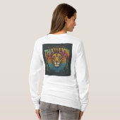 ライオ威厳のあるンポートレートTシャツ Tシャツ (裏面フル)