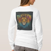 ライオ威厳のあるンポートレートTシャツ Tシャツ (裏面)