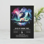 ライオ威厳のあるンモダン誕生日 招待状 (スタンド正面)