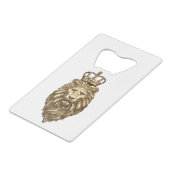 ライオ威厳のあるン クレジットカード栓抜き (正面アングル)