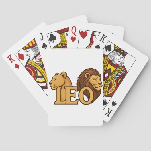 ライオ威厳のあるン&ライオンスフュージョン – はっきりした野生生物 トランプ (裏面)