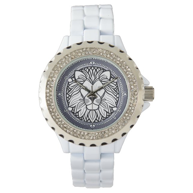 ライオ威厳のあるン 腕時計 (正面)
