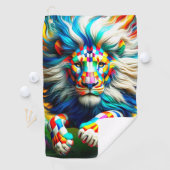 ライオ市松模様にン ゴルフタオル (インサイチュ)