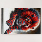 ライオ市松模様にン ジグソーパズル (横)