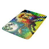 ライオ市松模様にン バスマット (アングル)