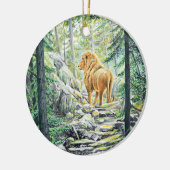 ライオ後を追ンの –  セラミックオーナメント (左)