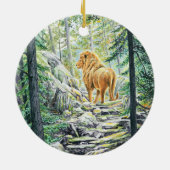 ライオ後を追ンの –  セラミックオーナメント (裏面)