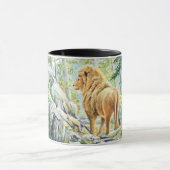 ライオ後を追ンの –  マグカップ (中央)