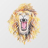 ライオ渦巻形のン ウィンドウサイン (シート)