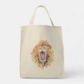 ライオ渦巻形のン トートバッグ (裏面)