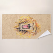 ライオ渦巻形のン バスタオル (バスタオル)