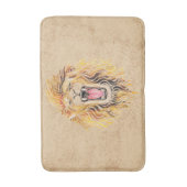 ライオ渦巻形のン バスマット (正面縦)