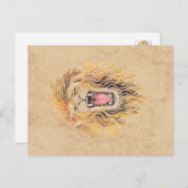 ライオ渦巻形のン ポストカード (正面/裏面)