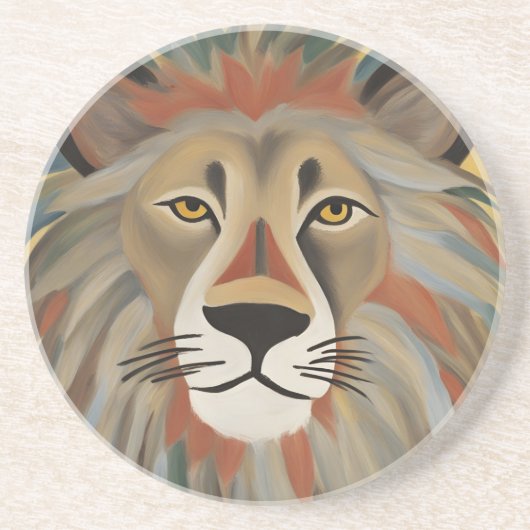ライオ絵画ン コースター (正面)