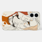 ライオ芸術的ンヘッドケース – はっきりした & Expressistic Case-Mate iPhoneケース (裏面 (横))