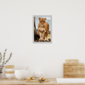 ライオ誇りを持ったネス ポスター (キッチン)