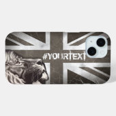 ライオ誇りを持ったンユニオンジャックパトリオカスタムティック文字 Case-Mate iPhoneケース (裏面 (横))