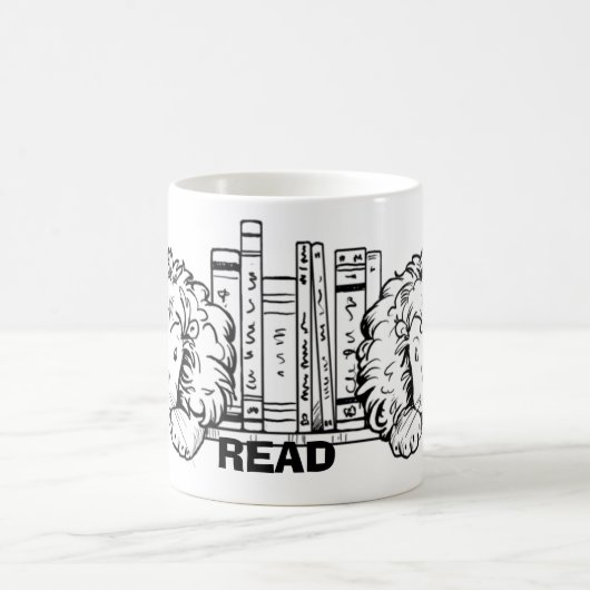 ライオ読ンブックがマグカップを終える コーヒーマグカップ (中央)