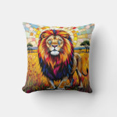 ライオ鮮やかンカラフルモザイク クッション (正面)