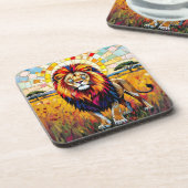 ライオ鮮やかンカラフルモザイク コースター (左側)