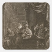 ライカオンはウルフに変態1731(版木、銅版、版画) スクエアシール (正面)