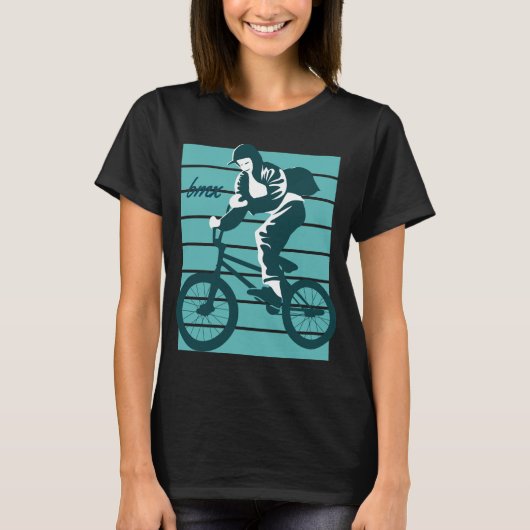ライカッコいいダーデザイン- BMX Tシャツ (正面)
