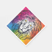 ライカラフルオンヘッドイラストレーション スタンダードランチョンナプキン (角)